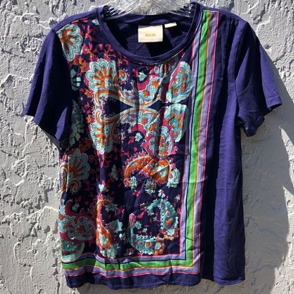 ANTHROPOLOGIE MAEVE Purple Bandana Paisley… - Picture 3 of 9